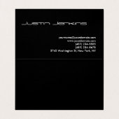 Trendy stijlvolle zwart-wit fotograaf visitekaartjes (Binnenkant ongevouwen)