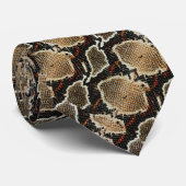 trendy stijlvolle zwarte rode slang stropdas (Opgerold)