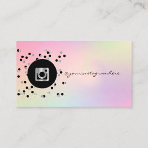 Trendy Stippen Holographic Instagram Social Media Visitekaartje