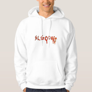 Trendy streetwear stijl witte pullover hoodie