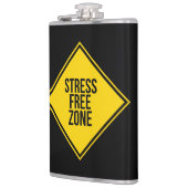 Trendy Stress Free Zone Quote Yellow Black Heupfles (Links)
