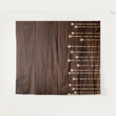 Trendy String Lights & Dark Wood Photo Booth Wandkleed (Voorkant (horizontaal))