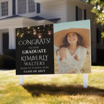 Trendy String Lights Foto Afstuderen Congrats