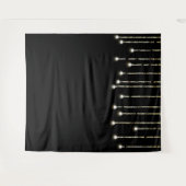 Trendy String Lights op Black Photo Booth Wandkleed (Voorkant (horizontaal))