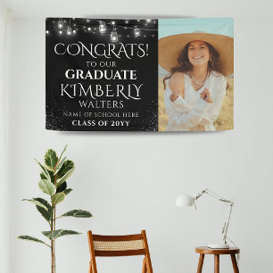 Trendy String Lights Photo Graduparty Spandoek