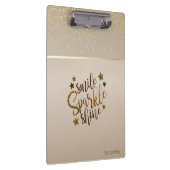 Trendy, Stripe, Smile Sparkle Shine - Gepersonalis Klembord (Rechts)