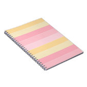 Trendy Striped Elegant Pastel Colors Sjabloon Notitieboek (Rechterzijde)