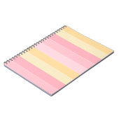 Trendy Striped Elegant Pastel Colors Sjabloon Notitieboek (Linkerzijde)
