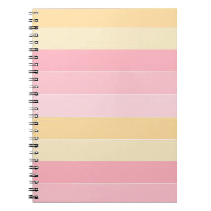 Trendy Striped Elegant Pastel Colors Sjabloon Notitieboek