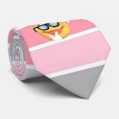 Trendy Stripes, Emoji Face Stropdas (Opgerold)