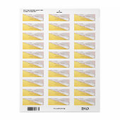 Trendy Stripes, Gold Address Label (Full Sheet)