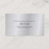 Trendy Style Gray Monogram Minimalist Plain Simple Visitekaartje (Achterkant)