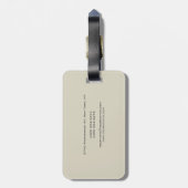 Trendy Style Monogram Minimalist Plain Simple Bagagelabel (Achterkant verticaal)