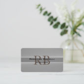 Trendy Style Monogram Minimalist Plain Simple Visitekaartje (Staand voorkant)