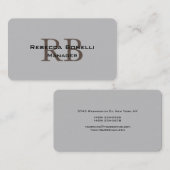 Trendy Style Monogram Minimalist Plain Simple Visitekaartje (Voorkant / Achterkant)