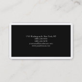 Trendy Stylish Black & White Border Plain Creative Visitekaartje (Achterkant)