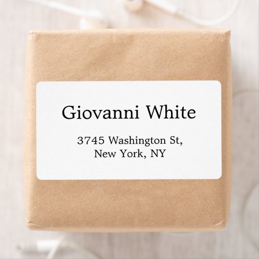 Trendy Stylish Black & White Plain Elegant Modern Etiket (Insitu)