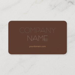 Trendy Stylish Brown Company Name Visitekaartje