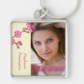 Trendy stylish cherry blossom afstuderen sleutelhanger