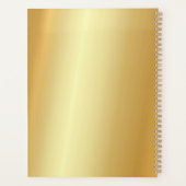Trendy Stylish Faux Gold Modern Monogramme Nom (Dos)