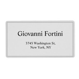 Trendy Stylish Gray Plain Elegant Modern Etiket