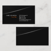 Trendy Stylish Grey Black Wave Visitekaartje (Voorkant / Achterkant)