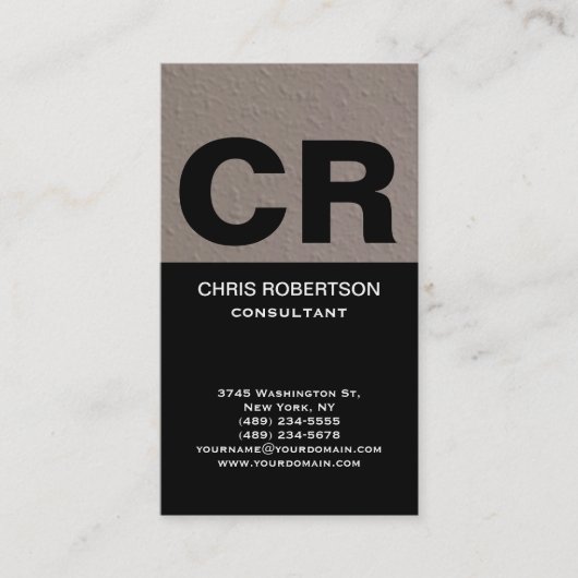 Trendy Stylish Huge Monogram Consultant Visitekaartje (Voorkant)