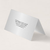 Trendy Stylish Modern Minimalist Silver Grey Visitekaartjes (Achterkant)