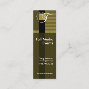Trendy Stylish Pinstripes Profile Card Sjabloon Mini Visitekaartje