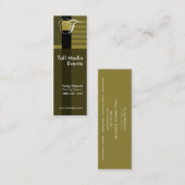 Trendy Stylish Pinstripes Profile Card Sjabloon Mini Visitekaartje (Voorkant / Achterkant)