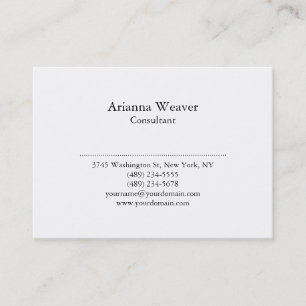 Trendy Stylish Professional Plain Black White Visitekaartje