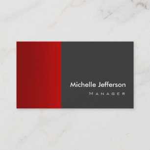 Trendy Stylish Red Gray Visitekaartje