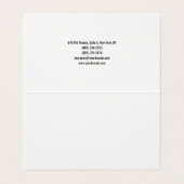 Trendy Stylish Simple Plain Green White Minimalist Visitekaartjes (Binnenkant ongevouwen)