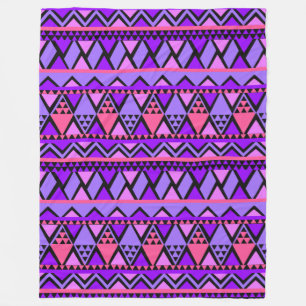 Trendy Stylish Tribal Geometric Pattern Fleece Deken