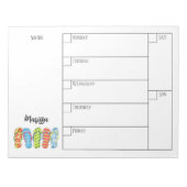 Trendy Stylish Weekly Planner Calendar Beach Notitieblok (Voorkant)