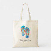Trendy Summer Beach Flip Flops  Tote Bag (Achterkant)
