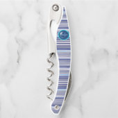 Trendy Summer Navy Blue Boat Stripes Collectie Kurkentrekker (Voorkant)