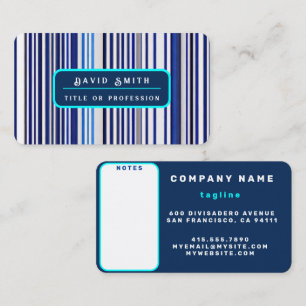 Trendy Summer Navy Blue Boat Stripes Collectie Visitekaartje