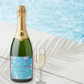 Trendy Summer Pool Party  Sparkling Wijnetiket