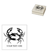Trendy Summer Seafood Crab Nautical Personalized Rubberstempel (Gestempeld)