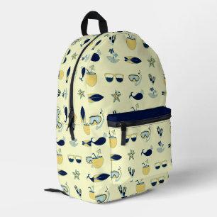 Trendy Summer Symbols Pattern Bedrukte Rugzak