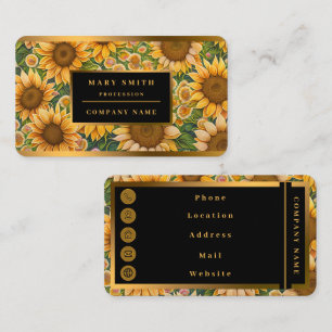 Trendy Sunflower Beauful Collectie Visitekaartje