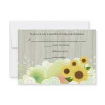 Trendy Sunflower RSVP-reactiekaart