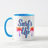 Trendy Surf Up Sunset Palm Trees Mok (Links)