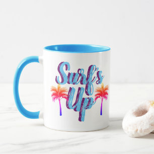 Trendy Surf Up Sunset Palm Trees Mok
