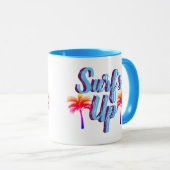 Trendy Surf Up Sunset Palm Trees Mok (Voorkant rechts)