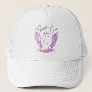 Trendy Swan Era Paarse print Trucker Pet