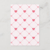 Trendy Sweetheart Valentijnsdag Diapper Raffle Informatiekaartje (Achterkant)