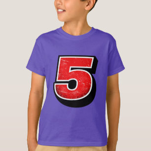 Trendy T-Shirt voor vijfde verjaardag