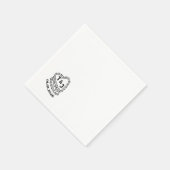 Trendy  taart initiaal servet (Hoek)